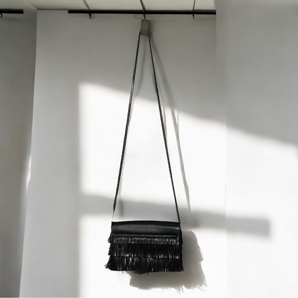 Loeffler Randall Black Fringe Shoulder Bag - Picture 6 of 14
